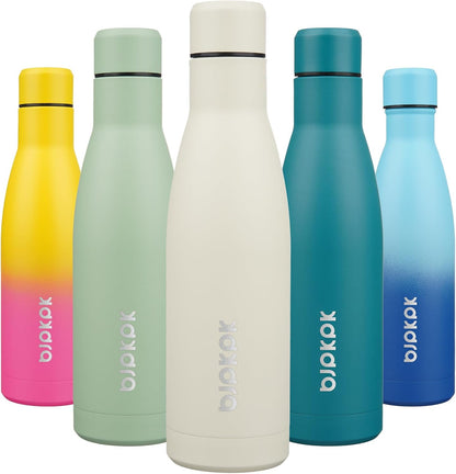 25 oz Insulated Stainless Steel Water Bottle, Metal Sports Flask | Double Wall Vacuum, Leak Proof, Keeps Hot/Cold, BPA Free, Dishwasher Safe, Cupholder Friendly, Travel, Lake Blue - Colors B
