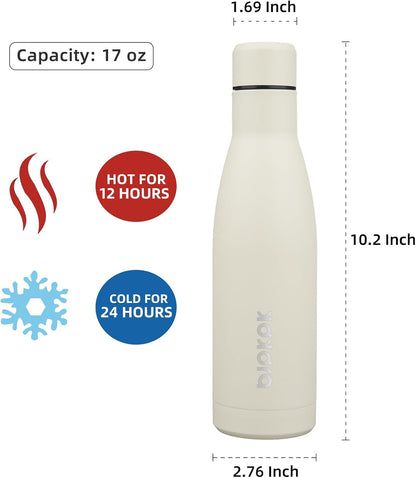 25 oz Insulated Stainless Steel Water Bottle, Metal Sports Flask | Double Wall Vacuum, Leak Proof, Keeps Hot/Cold, BPA Free, Dishwasher Safe, Cupholder Friendly, Travel, Lake Blue - Colors B