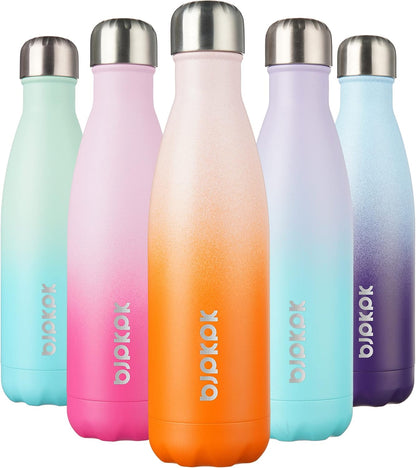25 oz Insulated Stainless Steel Water Bottle, Metal Sports Flask | Double Wall Vacuum, Leak Proof, Keeps Hot/Cold, BPA Free, Dishwasher Safe, Cupholder Friendly, Travel, Lake Blue - Colors B