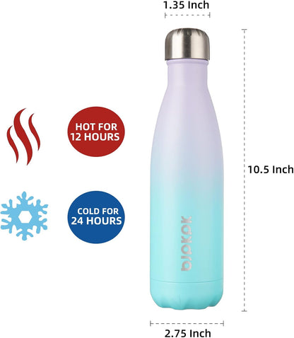 25 oz Insulated Stainless Steel Water Bottle, Metal Sports Flask | Double Wall Vacuum, Leak Proof, Keeps Hot/Cold, BPA Free, Dishwasher Safe, Cupholder Friendly, Travel, Lake Blue - Colors B