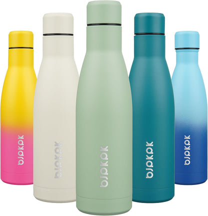 25 oz Insulated Stainless Steel Water Bottle, Metal Sports Flask | Double Wall Vacuum, Leak Proof, Keeps Hot/Cold, BPA Free, Dishwasher Safe, Cupholder Friendly, Travel, Lake Blue - Colors B