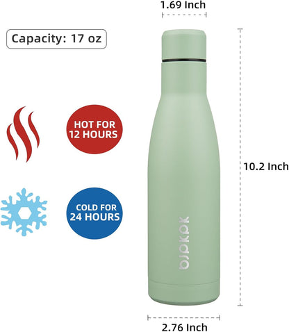 25 oz Insulated Stainless Steel Water Bottle, Metal Sports Flask | Double Wall Vacuum, Leak Proof, Keeps Hot/Cold, BPA Free, Dishwasher Safe, Cupholder Friendly, Travel, Lake Blue - Colors B