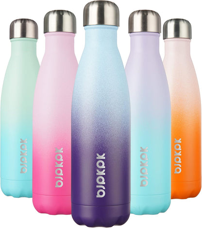 25 oz Insulated Stainless Steel Water Bottle, Metal Sports Flask | Double Wall Vacuum, Leak Proof, Keeps Hot/Cold, BPA Free, Dishwasher Safe, Cupholder Friendly, Travel, Lake Blue - Colors B