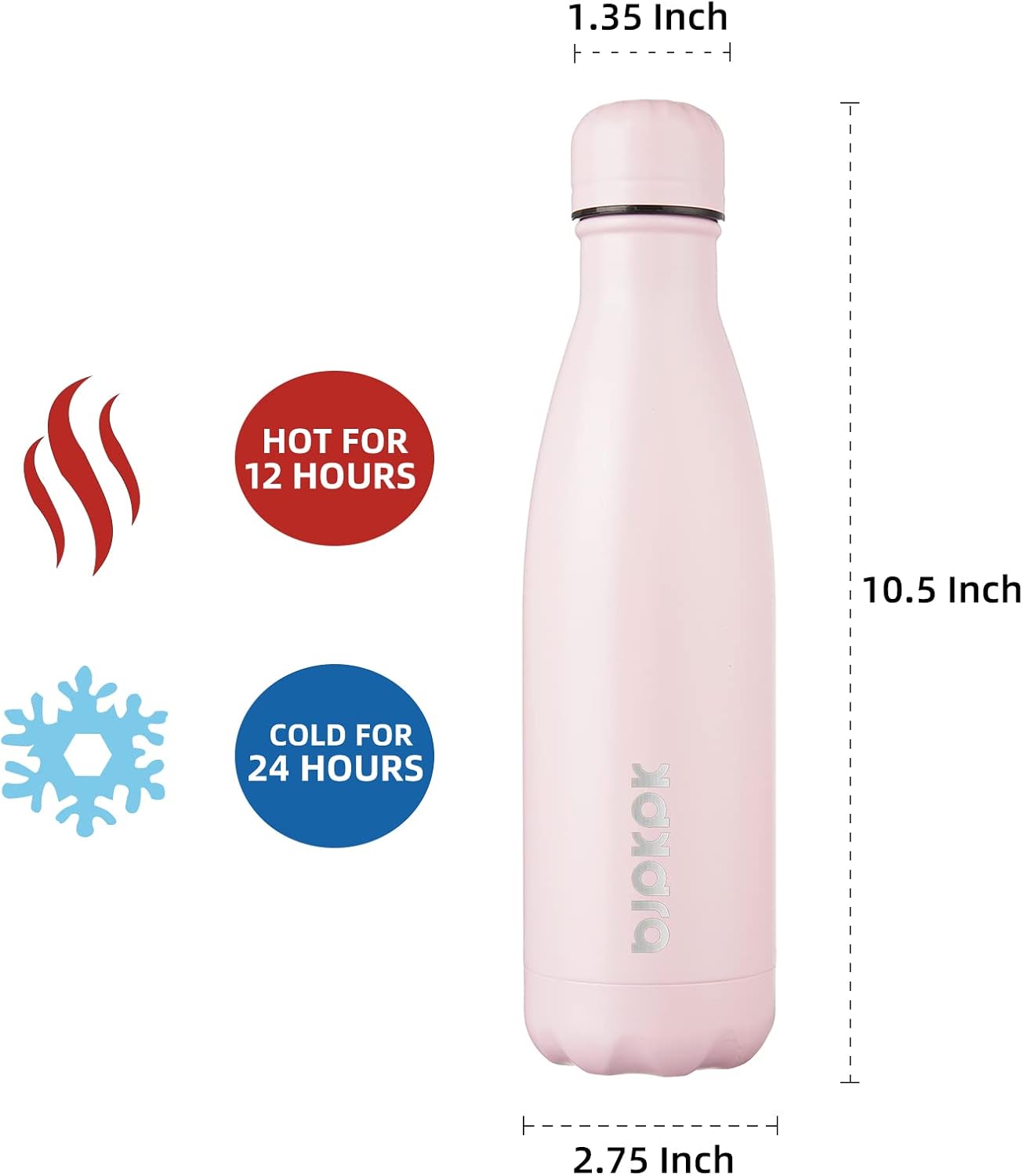 25 oz Insulated Stainless Steel Water Bottle, Metal Sports Flask | Double Wall Vacuum, Leak Proof, Keeps Hot/Cold, BPA Free, Dishwasher Safe, Cupholder Friendly, Travel, Lake Blue - Colors B