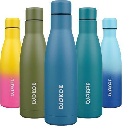25 oz Insulated Stainless Steel Water Bottle, Metal Sports Flask | Double Wall Vacuum, Leak Proof, Keeps Hot/Cold, BPA Free, Dishwasher Safe, Cupholder Friendly, Travel, Lake Blue - Colors B