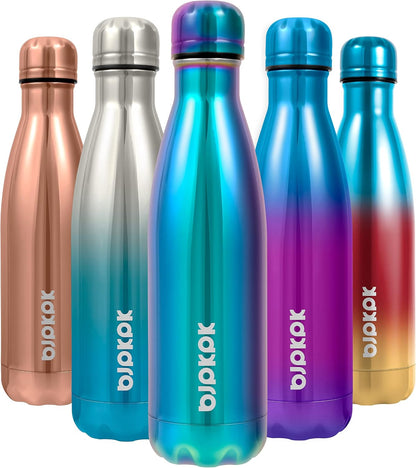 25 oz Insulated Stainless Steel Water Bottle, Metal Sports Flask | Double Wall Vacuum, Leak Proof, Keeps Hot/Cold, BPA Free, Dishwasher Safe, Cupholder Friendly, Travel, Lake Blue - Colors B