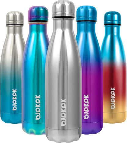25 oz Insulated Stainless Steel Water Bottle, Metal Sports Flask | Double Wall Vacuum, Leak Proof, Keeps Hot/Cold, BPA Free, Dishwasher Safe, Cupholder Friendly, Travel, Lake Blue - Colors B