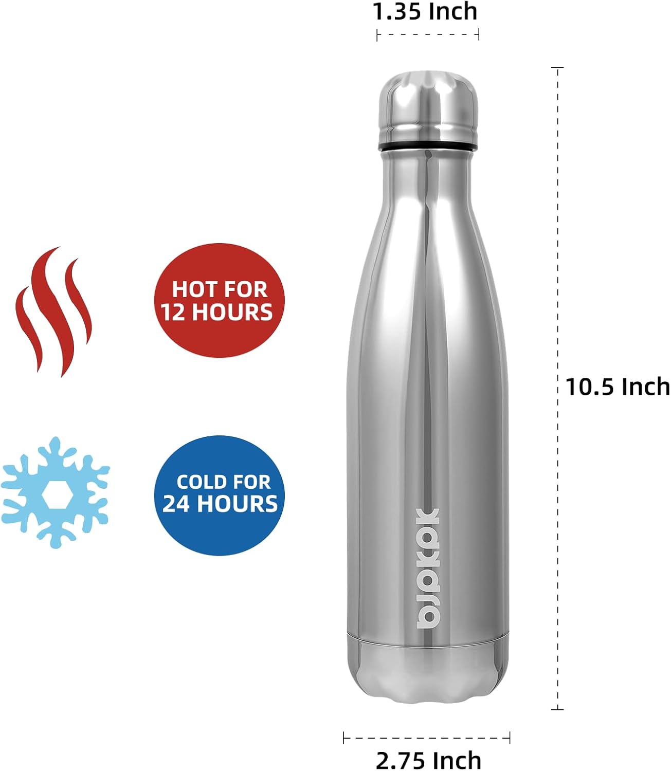 25 oz Insulated Stainless Steel Water Bottle, Metal Sports Flask | Double Wall Vacuum, Leak Proof, Keeps Hot/Cold, BPA Free, Dishwasher Safe, Cupholder Friendly, Travel, Lake Blue - Colors B