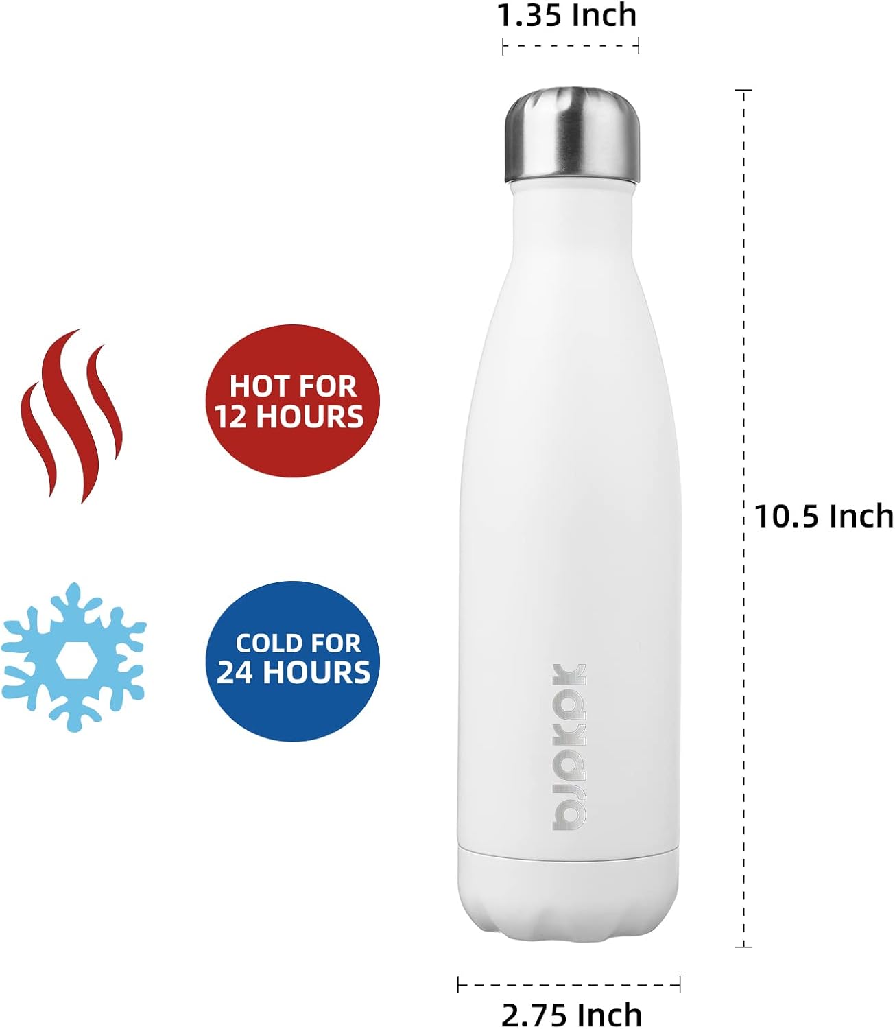 25 oz Insulated Stainless Steel Water Bottle, Metal Sports Flask | Double Wall Vacuum, Leak Proof, Keeps Hot/Cold, BPA Free, Dishwasher Safe, Cupholder Friendly, Travel, Lake Blue - Colors B