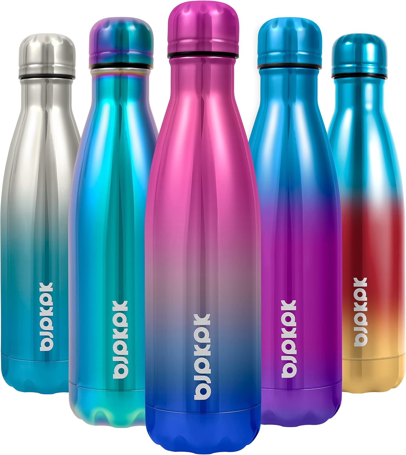 25 oz Insulated Stainless Steel Water Bottle, Metal Sports Flask | Double Wall Vacuum, Leak Proof, Keeps Hot/Cold, BPA Free, Dishwasher Safe, Cupholder Friendly, Travel, Lake Blue - Colors B