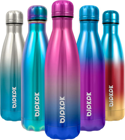 25 oz Insulated Stainless Steel Water Bottle, Metal Sports Flask | Double Wall Vacuum, Leak Proof, Keeps Hot/Cold, BPA Free, Dishwasher Safe, Cupholder Friendly, Travel, Lake Blue - Colors B
