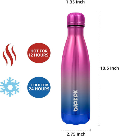 25 oz Insulated Stainless Steel Water Bottle, Metal Sports Flask | Double Wall Vacuum, Leak Proof, Keeps Hot/Cold, BPA Free, Dishwasher Safe, Cupholder Friendly, Travel, Lake Blue - Colors B