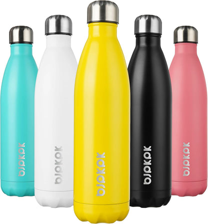 25 oz Insulated Stainless Steel Water Bottle, Metal Sports Flask | Double Wall Vacuum, Leak Proof, Keeps Hot/Cold, BPA Free, Dishwasher Safe, Cupholder Friendly, Travel, Lake Blue - Colors B