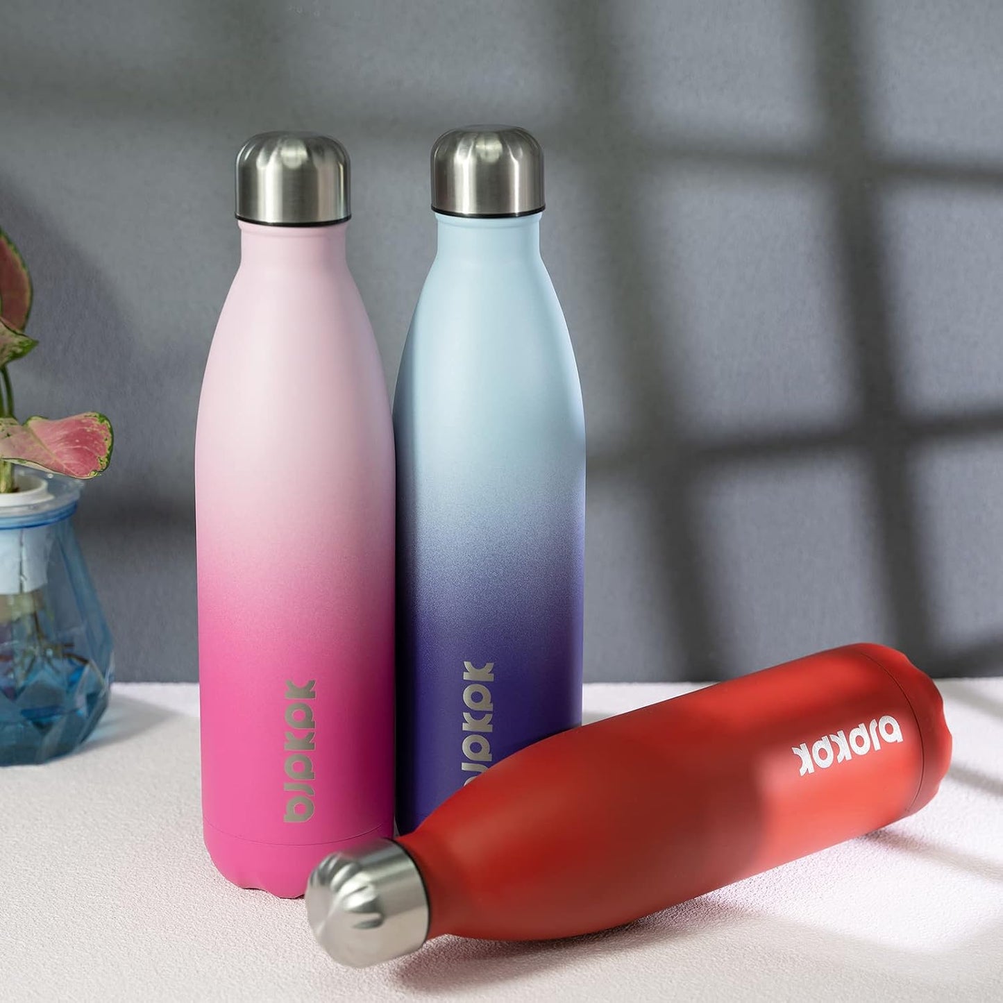 25 oz Insulated Stainless Steel Water Bottle, Metal Sports Flask | Double Wall Vacuum, Leak Proof, Keeps Hot/Cold, BPA Free, Dishwasher Safe, Cupholder Friendly, Travel, Lake Blue - Colors B