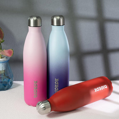 25 oz Insulated Stainless Steel Water Bottle, Metal Sports Flask | Double Wall Vacuum, Leak Proof, Keeps Hot/Cold, BPA Free, Dishwasher Safe, Cupholder Friendly, Travel, Lake Blue - Colors B