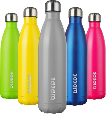 25 oz Insulated Stainless Steel Water Bottle, Metal Sports Flask | Double Wall Vacuum, Leak Proof, Keeps Hot/Cold, BPA Free, Dishwasher Safe, Cupholder Friendly, Travel, Lake Blue - Colors B