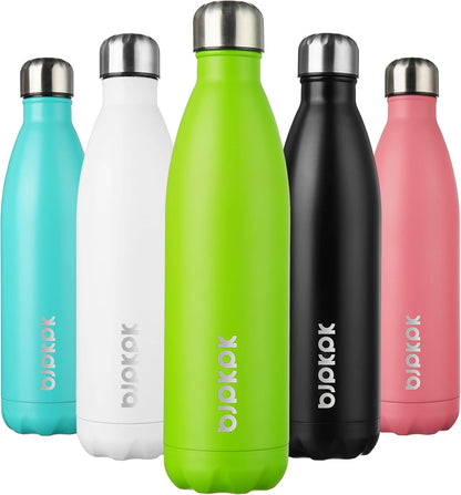 25 oz Insulated Stainless Steel Water Bottle, Metal Sports Flask | Double Wall Vacuum, Leak Proof, Keeps Hot/Cold, BPA Free, Dishwasher Safe, Cupholder Friendly, Travel, Lake Blue - Colors B