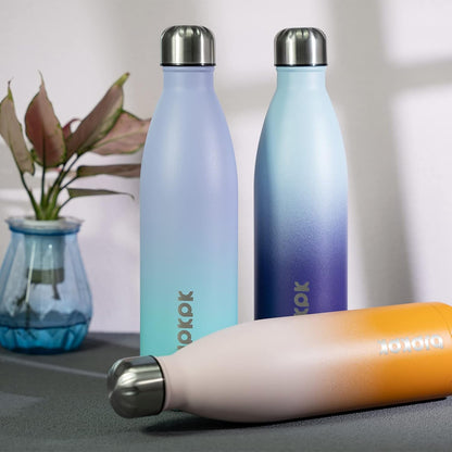 25 oz Insulated Stainless Steel Water Bottle, Metal Sports Flask | Double Wall Vacuum, Leak Proof, Keeps Hot/Cold, BPA Free, Dishwasher Safe, Cupholder Friendly, Travel, Lake Blue - Colors B