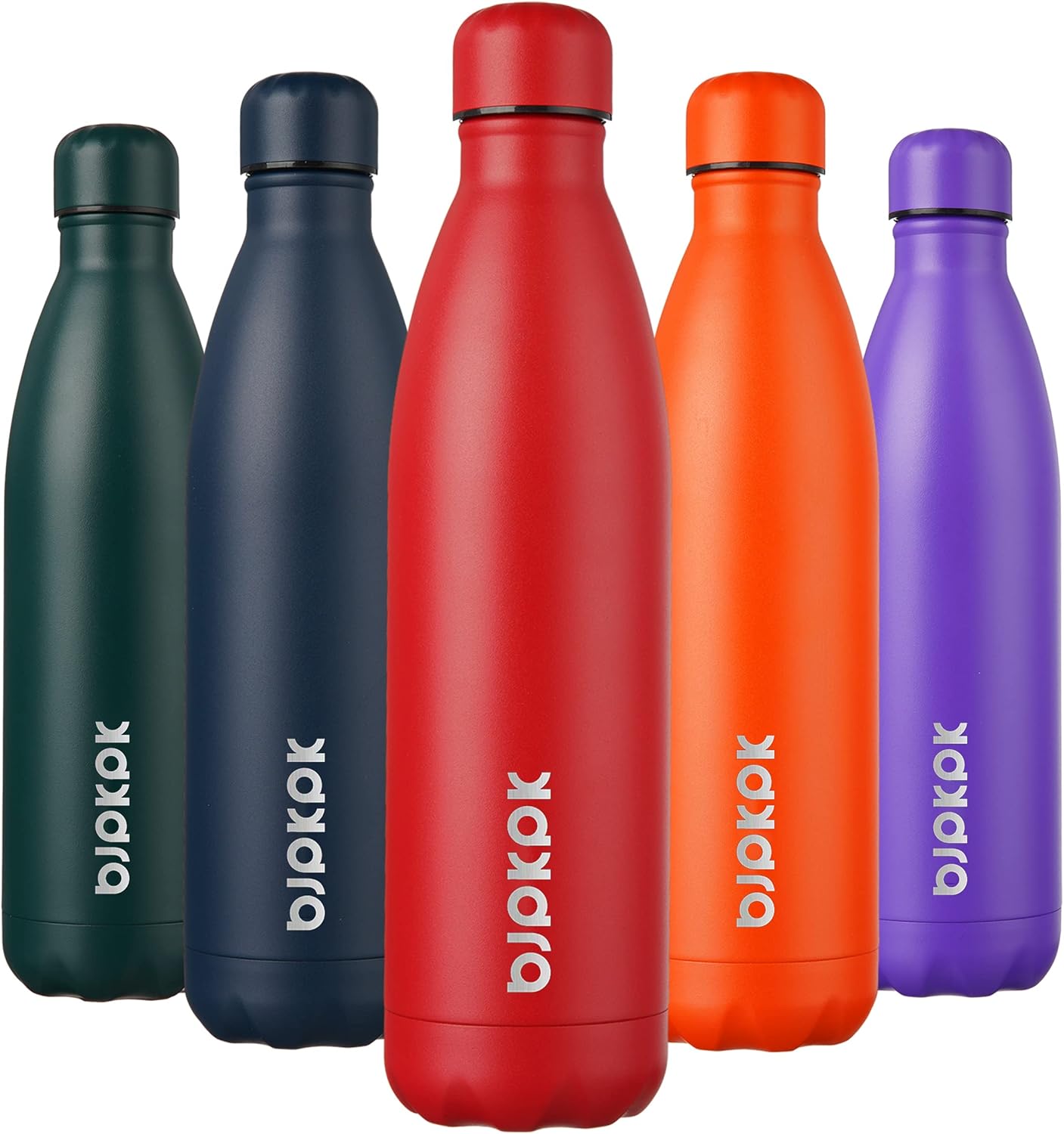 25 oz Insulated Stainless Steel Water Bottle, Metal Sports Flask | Double Wall Vacuum, Leak Proof, Keeps Hot/Cold, BPA Free, Dishwasher Safe, Cupholder Friendly, Travel, Lake Blue - Colors B