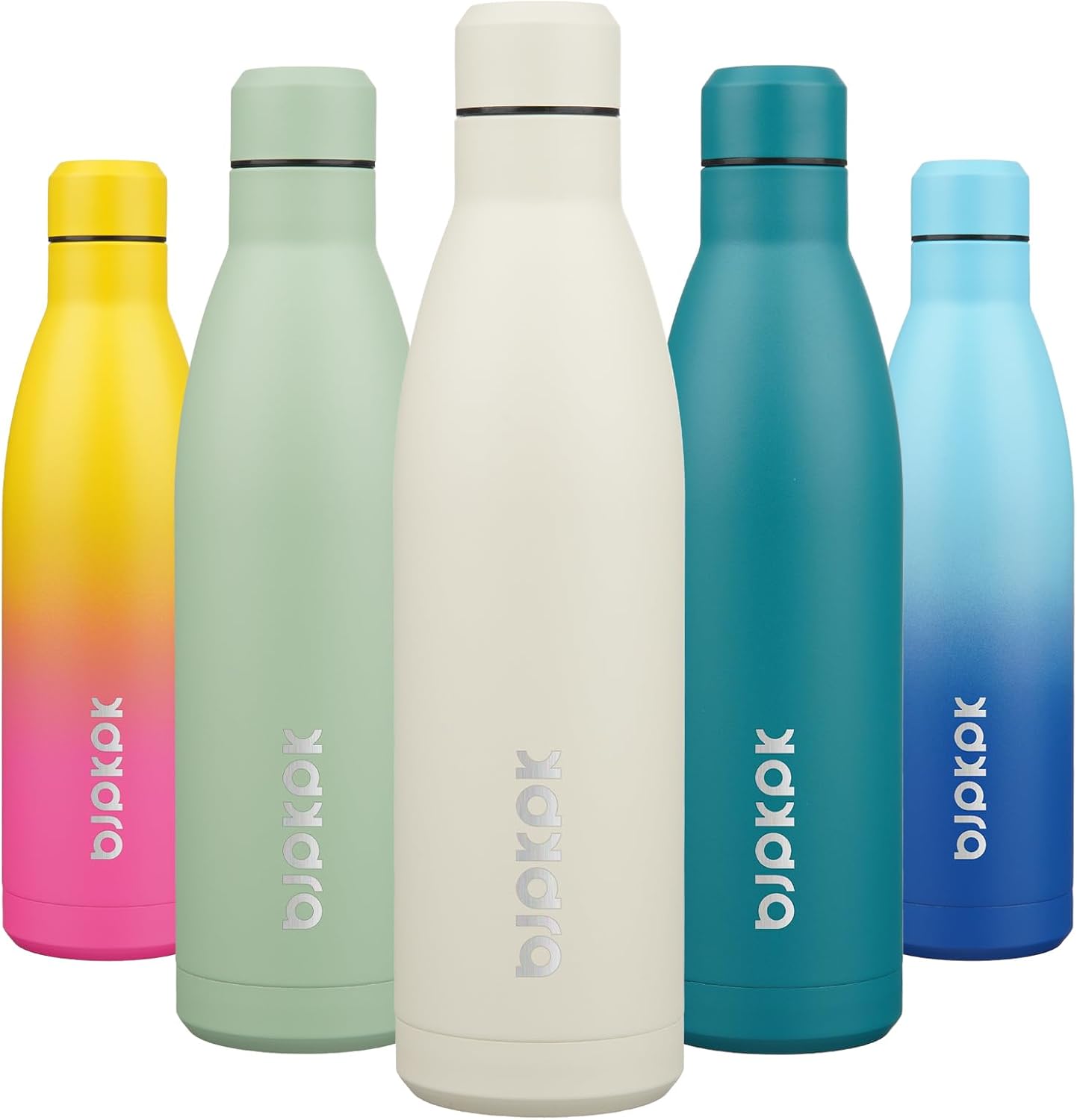 25 oz Insulated Stainless Steel Water Bottle, Metal Sports Flask | Double Wall Vacuum, Leak Proof, Keeps Hot/Cold, BPA Free, Dishwasher Safe, Cupholder Friendly, Travel, Lake Blue - Colors B