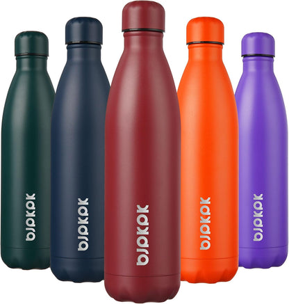 25 oz Insulated Stainless Steel Water Bottle, Metal Sports Flask | Double Wall Vacuum, Leak Proof, Keeps Hot/Cold, BPA Free, Dishwasher Safe, Cupholder Friendly, Travel, Lake Blue - Colors B