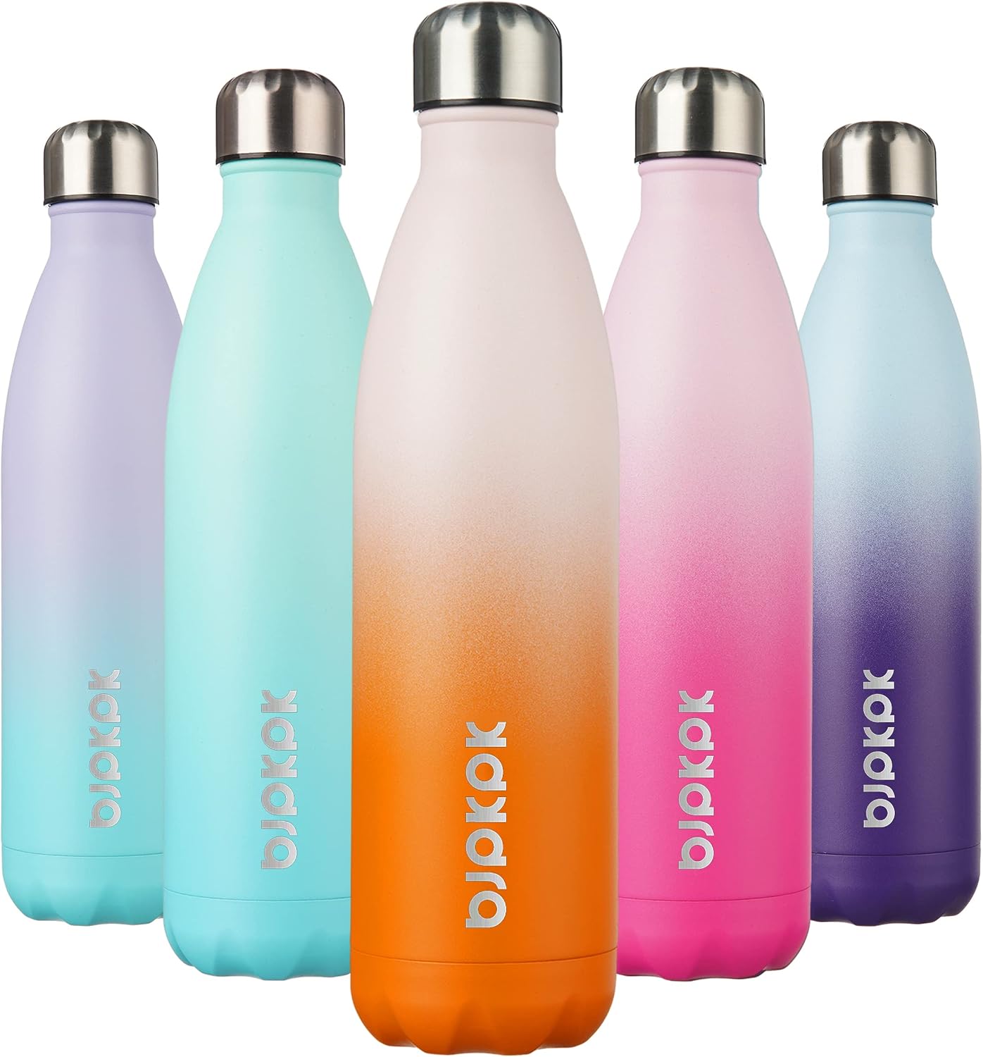 25 oz Insulated Stainless Steel Water Bottle, Metal Sports Flask | Double Wall Vacuum, Leak Proof, Keeps Hot/Cold, BPA Free, Dishwasher Safe, Cupholder Friendly, Travel, Lake Blue - Colors B