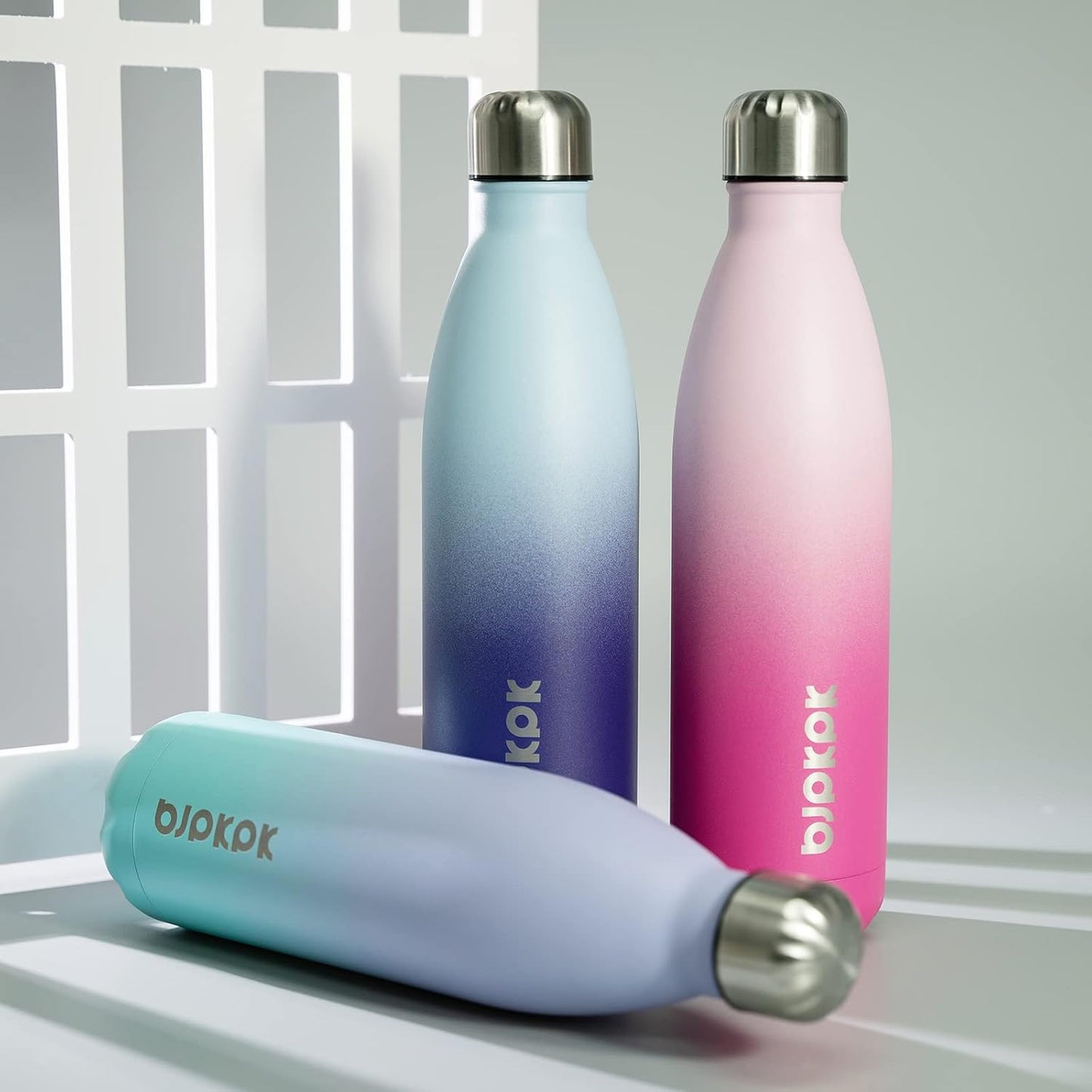 25 oz Insulated Stainless Steel Water Bottle, Metal Sports Flask | Double Wall Vacuum, Leak Proof, Keeps Hot/Cold, BPA Free, Dishwasher Safe, Cupholder Friendly, Travel, Lake Blue - Colors B