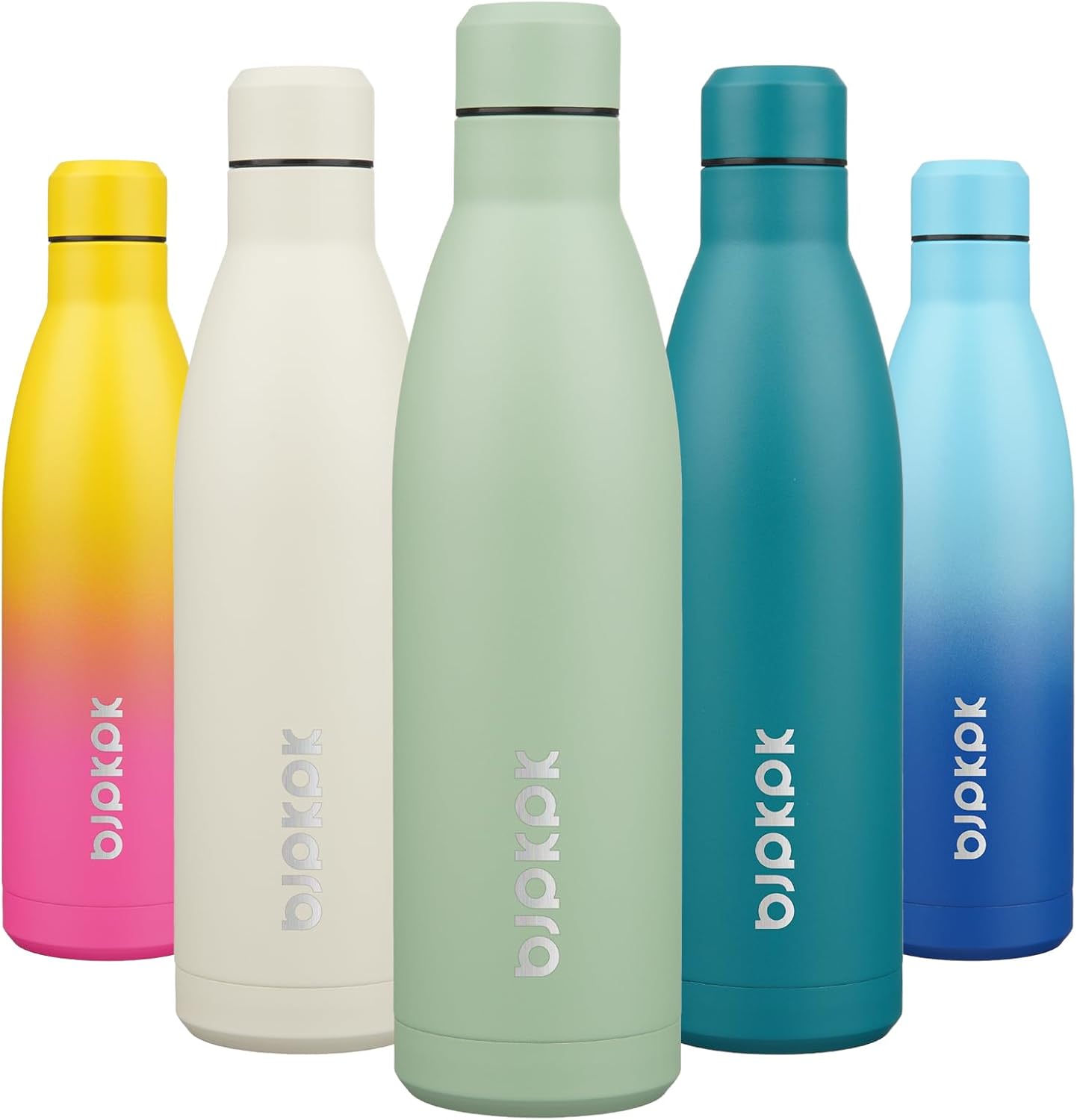 25 oz Insulated Stainless Steel Water Bottle, Metal Sports Flask | Double Wall Vacuum, Leak Proof, Keeps Hot/Cold, BPA Free, Dishwasher Safe, Cupholder Friendly, Travel, Lake Blue - Colors B