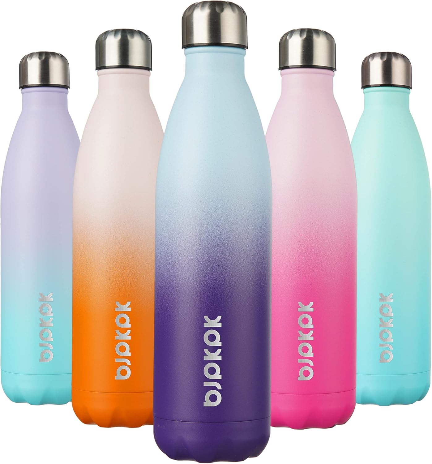 25 oz Insulated Stainless Steel Water Bottle, Metal Sports Flask | Double Wall Vacuum, Leak Proof, Keeps Hot/Cold, BPA Free, Dishwasher Safe, Cupholder Friendly, Travel, Lake Blue - Colors B