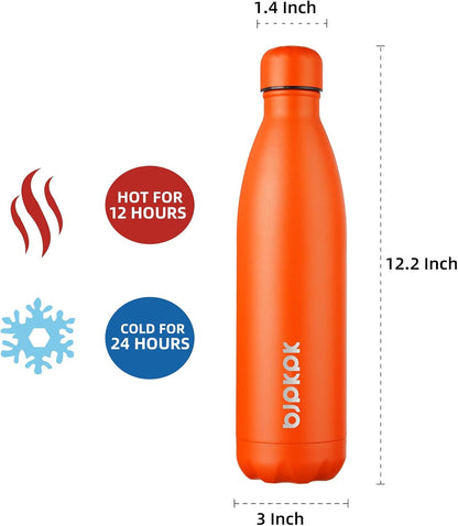 25 oz Insulated Stainless Steel Water Bottle, Metal Sports Flask | Double Wall Vacuum, Leak Proof, Keeps Hot/Cold, BPA Free, Dishwasher Safe, Cupholder Friendly, Travel, Lake Blue - Colors B