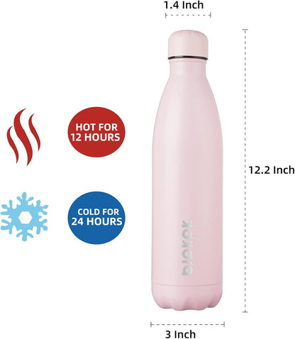 25 oz Insulated Stainless Steel Water Bottle, Metal Sports Flask | Double Wall Vacuum, Leak Proof, Keeps Hot/Cold, BPA Free, Dishwasher Safe, Cupholder Friendly, Travel, Lake Blue - Colors B