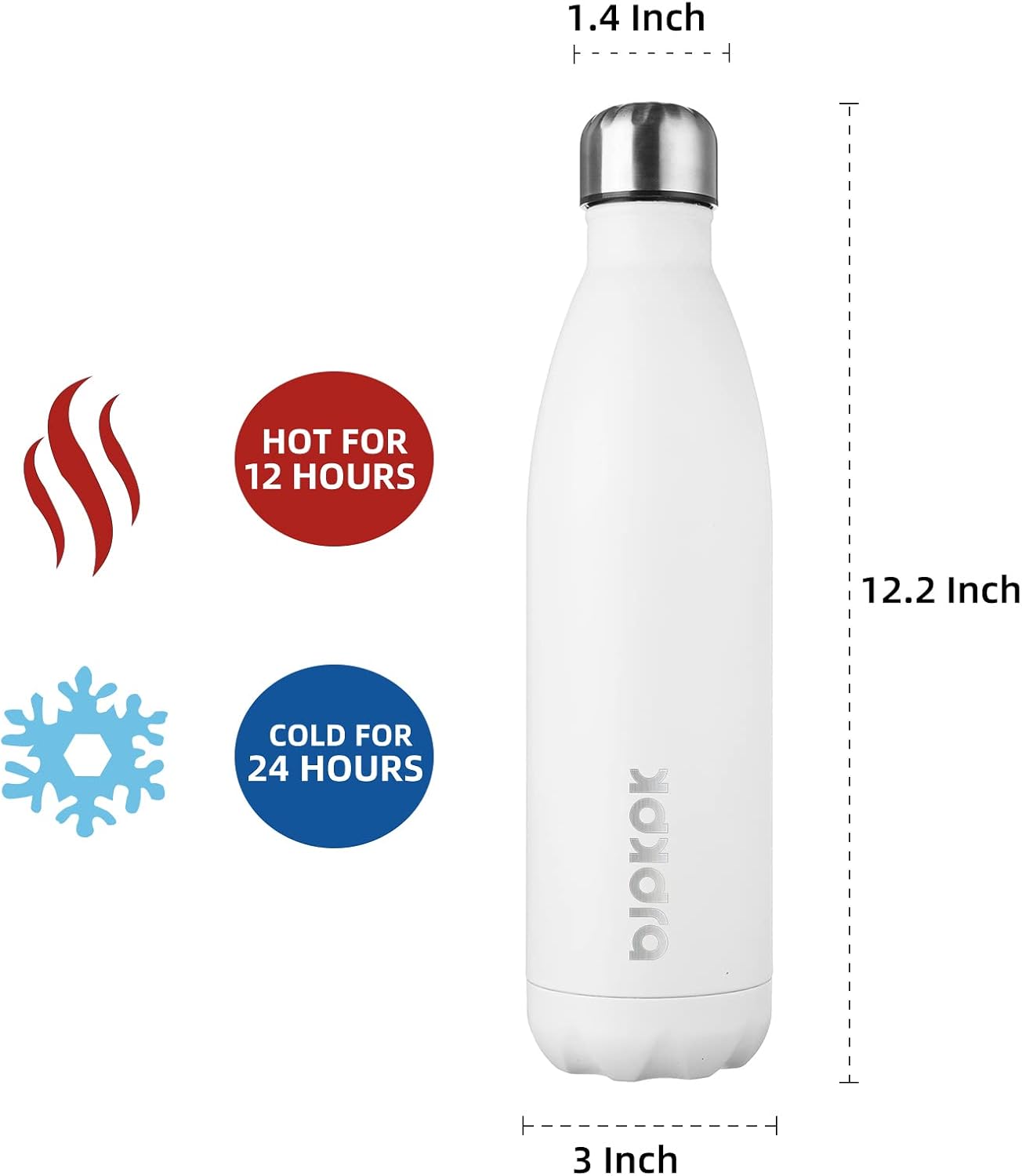 25 oz Insulated Stainless Steel Water Bottle, Metal Sports Flask | Double Wall Vacuum, Leak Proof, Keeps Hot/Cold, BPA Free, Dishwasher Safe, Cupholder Friendly, Travel, Lake Blue - Colors B
