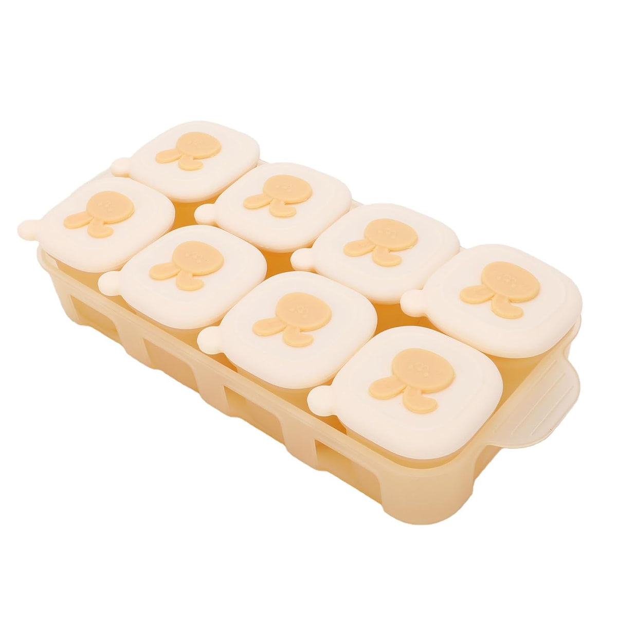 Infant Food Freezer Tray, Food Grade Silicone Freezer Mold, Divided Storage Container with 8 Compartments 40ml Each, Measurement Marks for Homemade Purees and