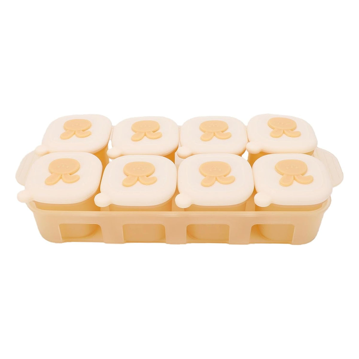 Infant Food Freezer Tray, Food Grade Silicone Freezer Mold, Divided Storage Container with 8 Compartments 40ml Each, Measurement Marks for Homemade Purees and