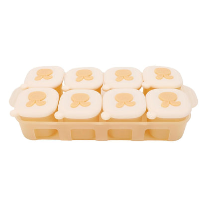 Infant Food Freezer Tray, Food Grade Silicone Freezer Mold, Divided Storage Container with 8 Compartments 40ml Each, Measurement Marks for Homemade Purees and