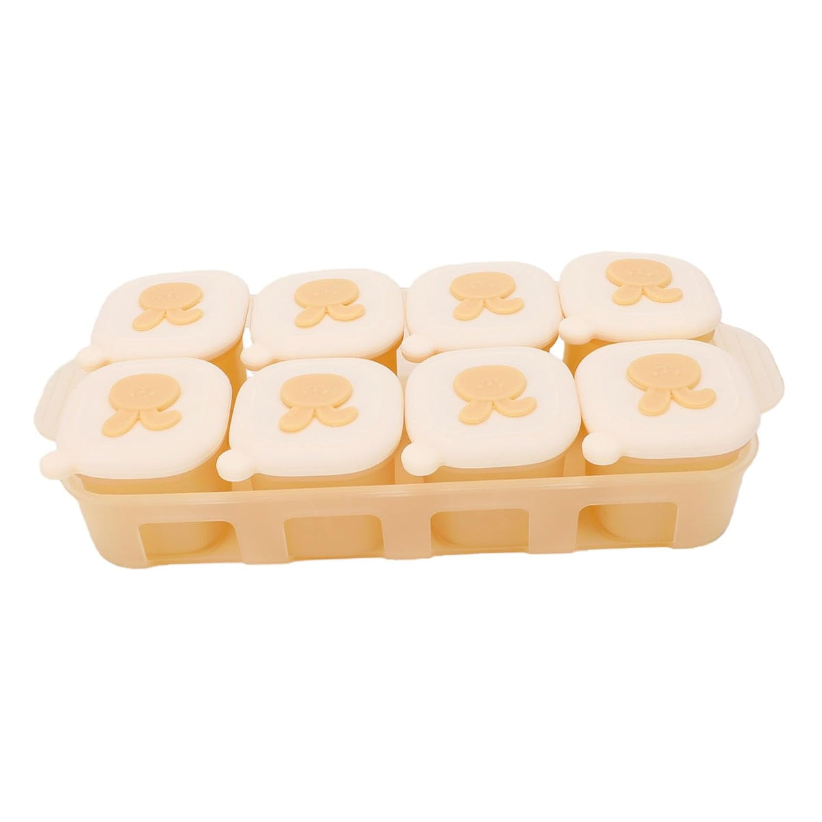 Infant Food Freezer Tray, Food Grade Silicone Freezer Mold, Divided Storage Container with 8 Compartments 40ml Each, Measurement Marks for Homemade Purees and