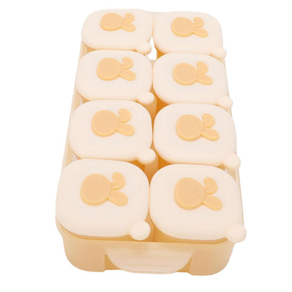 Infant Food Freezer Tray, Food Grade Silicone Freezer Mold, Divided Storage Container with 8 Compartments 40ml Each, Measurement Marks for Homemade Purees and