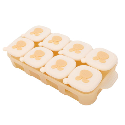 Infant Food Freezer Tray, Food Grade Silicone Freezer Mold, Divided Storage Container with 8 Compartments 40ml Each, Measurement Marks for Homemade Purees and