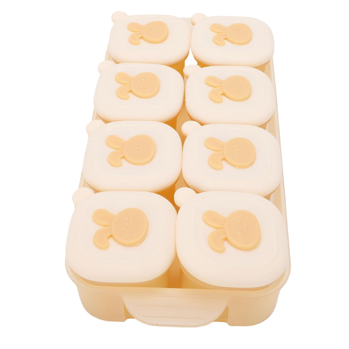 Infant Food Freezer Tray, Food Grade Silicone Freezer Mold, Divided Storage Container with 8 Compartments 40ml Each, Measurement Marks for Homemade Purees and