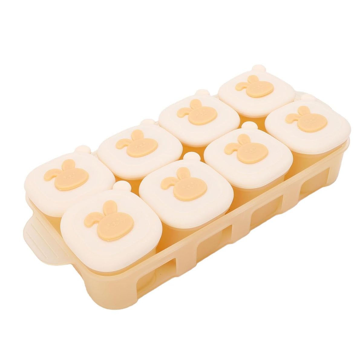 Infant Food Freezer Tray, Food Grade Silicone Freezer Mold, Divided Storage Container with 8 Compartments 40ml Each, Measurement Marks for Homemade Purees and