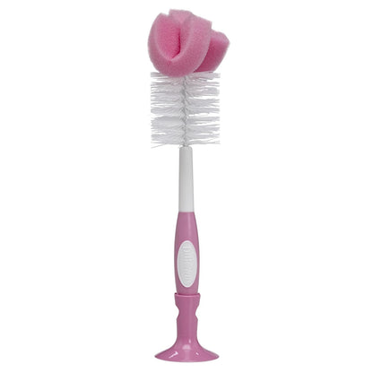 Baby Bottle Drying Tower, Stand-Up Drying Rack with Baby Bottle Brush Soft Touch and Sponge Brush, Pink Variety Pack