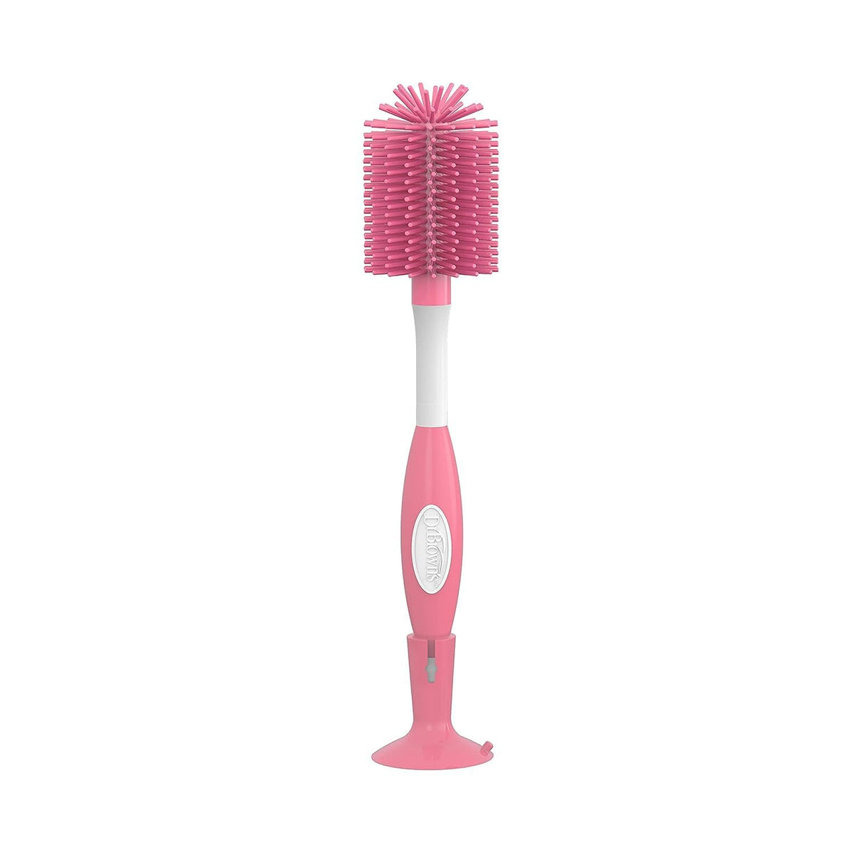 Baby Bottle Drying Tower, Stand-Up Drying Rack with Baby Bottle Brush Soft Touch and Sponge Brush, Pink Variety Pack