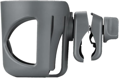 Universal Cup Holder for Stroller, Bike, Scooter & Wheelchair – Compatible with Stanley, Hydroflask, Yeti, Owala – 360° Rotating, Anti-Shake, Spill Resistant – Secure Fit (Black)
