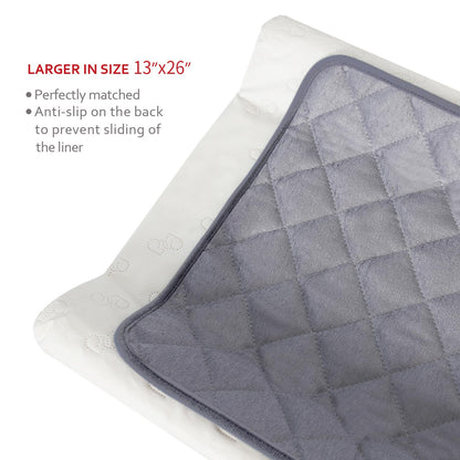 Diaper Changing Pad Liners Grey, 13"x 26" Inch, 3 Pack