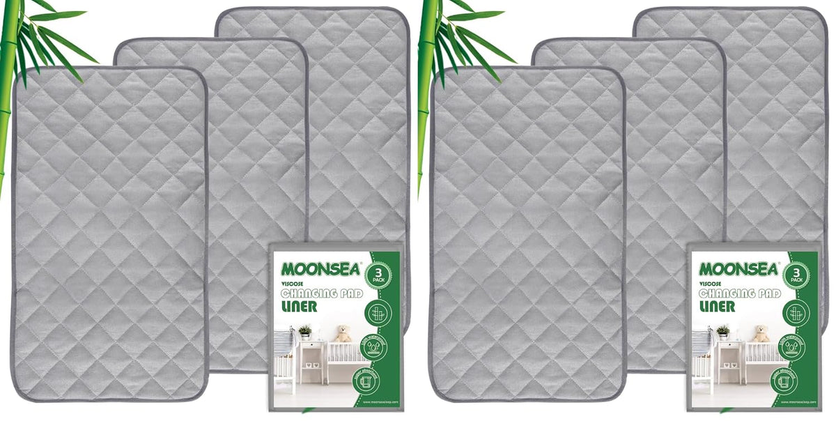 Diaper Changing Pad Liners Grey, 13"x 26" Inch, 3 Pack