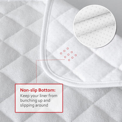 Diaper Changing Pad Liners Grey, 13"x 26" Inch, 3 Pack