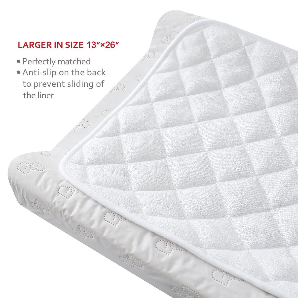 Diaper Changing Pad Liners Grey, 13"x 26" Inch, 3 Pack