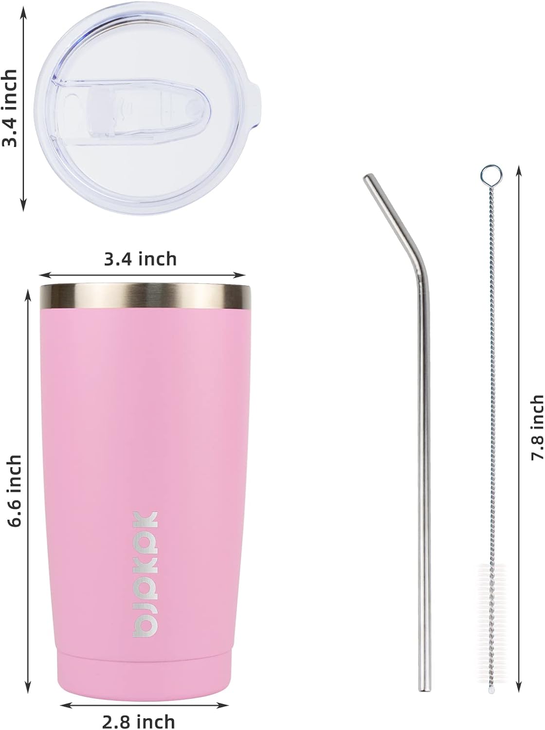 20oz Coffee Tumbler with Lid & Straw, Insulated Stainless Steel Mug | Double Wall Vacuum, Keeps Hot/Cold, BPA Free, Leak Proof, Iced Coffee Cup Fit Car Holder, Travel & Beach, Turquoise - Colors A