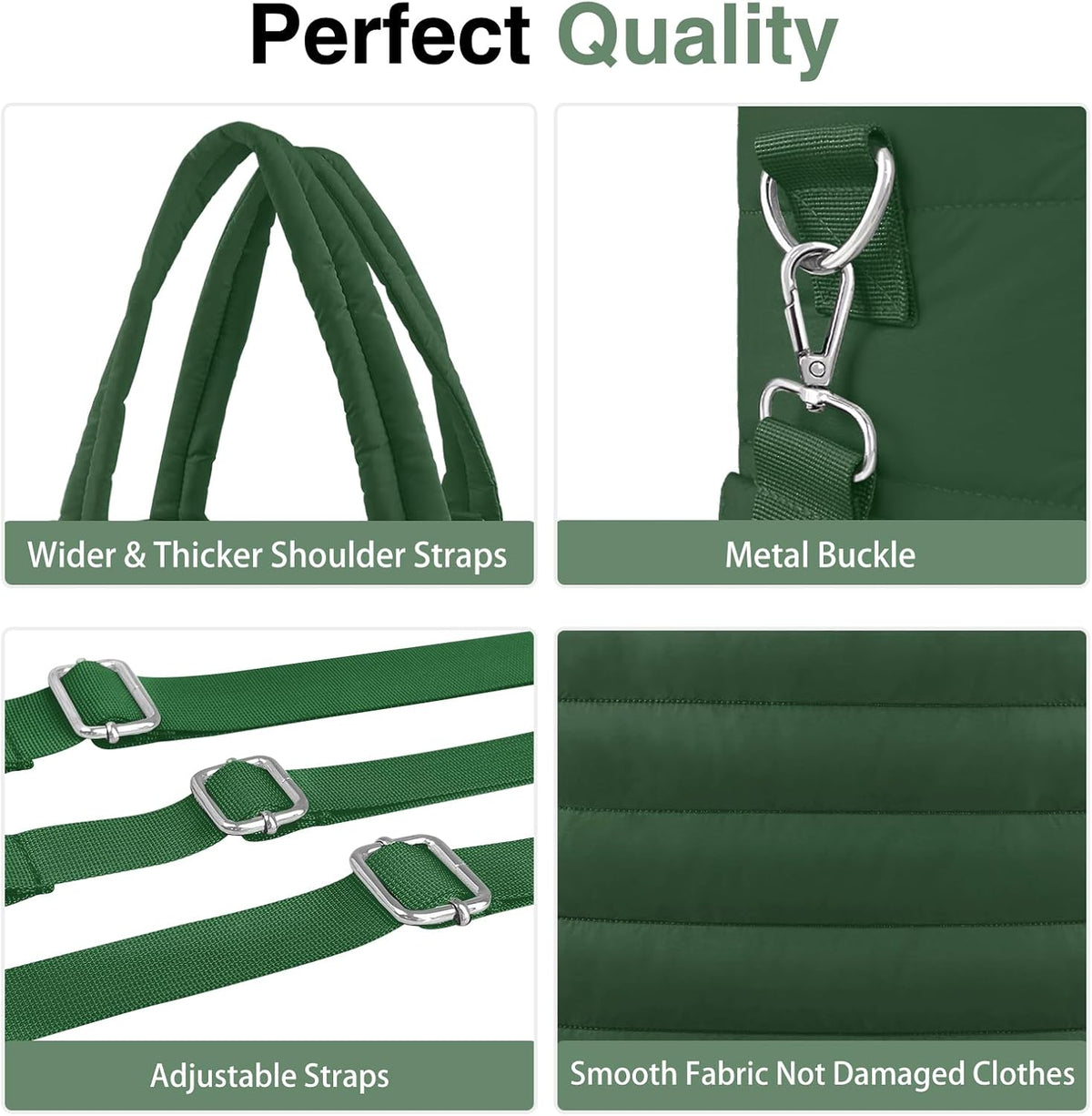 Diaper Bag Tote, Puffer Diaper Tote Bags for Women Lightweight Travel Work Hospital Baby Bag Crossbody Mommy Bag