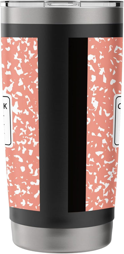 Composition Notebook Design Stainless Steel Insulated Tumbler